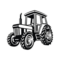 Obraz premium Farm Machinery Illustration of a Tractor for Agricultural Industry Concepts