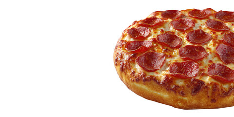 Pepperoni Pizza Slice isolated on a transparent background