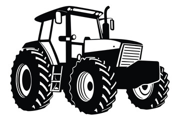 Obraz premium Heavy Agricultural Equipment Vector Sketch of a Modern Tractor for Rural Business