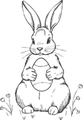 Fototapeta premium Easter, eggs, rabbit, holiday, design