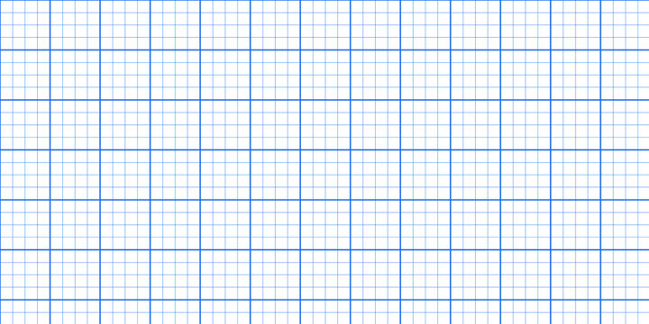 Blue Grid Pattern Background with Square Line Layout Minimal Graph Paper Style Vector Illustration