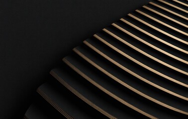 Abstract geometric pattern with textured gold lines on a dark background