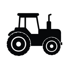 Obraz premium Tractor Silhouette Icon Vector Illustration