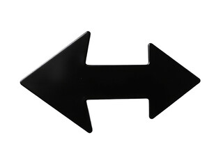 A simple design featuring a black arrow pointing left against a white background