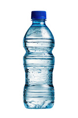 Fototapeta premium A?transparent?plastic?water?bottle?with?a?blue?cap