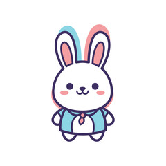 Fototapeta premium Adorable Cartoon Bunny Vector Illustration