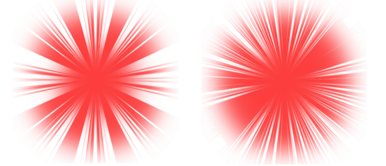 Lance light effect isolated on transparent background red light beam explosion