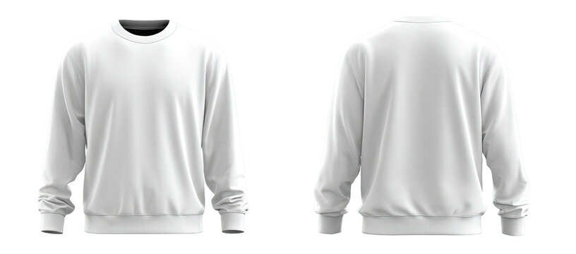 Blank white crew neck sweatshirt