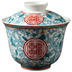 Traditional Blue and White Chinese Porcelain Tea Cup with Lid