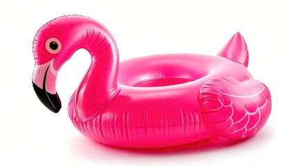 Pink Flamingo Pool Float - A Fun Summer Accessory for Relaxation.