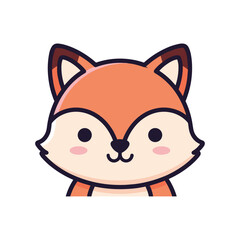 Fototapeta premium Adorable Cartoon Fox Illustration