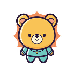 Adorable Cartoon Bear Character Design