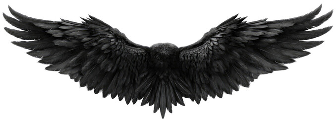 Obraz premium Dark bird of prey with outstretched wings