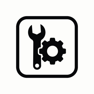 Maintenance tools icon isolated on white background, Vector, illustration
