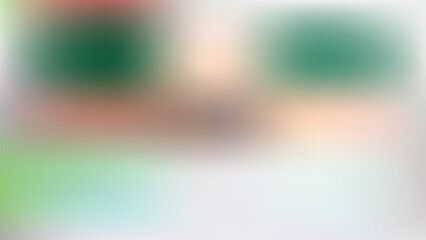 Obraz premium Abstract blurred light green, white, beige, and dark green gradient mesh background with soft colors