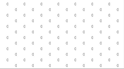 Clean vector illustration of black semi-circle shapes arranged in a repeating pattern on a white background