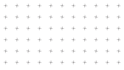 Elegant pattern of black four-pointed star symbols on a white background with a curved geometric design