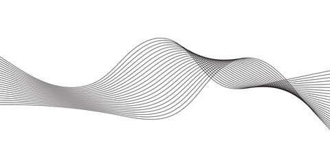 Fototapeta premium Abstract grey, white smooth element swoosh speed wave modern stream transparent background. Abstract wave line for banner, template, wallpaper background with wave design. 