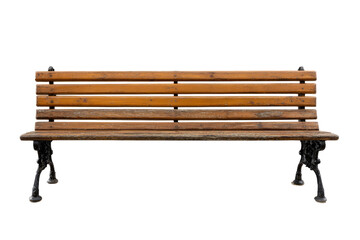 Wooden park bench, weathered, classic design