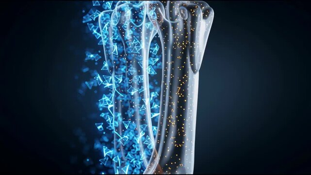 Two feet, one of which is blue and the other is white. The blue foot is on the left side of the image, while the white foot is on the right side