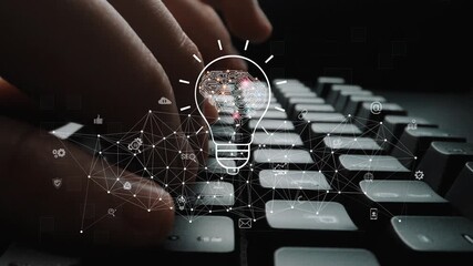 AI innovation with neural network and digital transformation. AI innovation drives automation, powers ideas, AI innovation enhances SEO, and AI innovation enables global connection. Marrow - Powered by Adobe