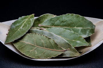 Beautiful and simple still life of dried bay leaves