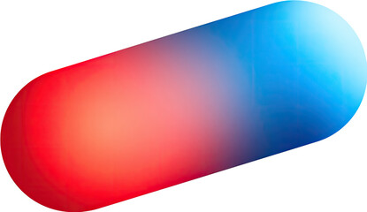 Oval pill, gradient red to blue