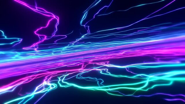 Abstract Neon Light Trails - A Dynamic Visual Journey.