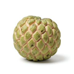 Fototapeta premium Photorealistic fresh custard apple isolated on white background