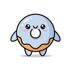 Obraz premium Adorable Cartoon Macaron Character Illustration