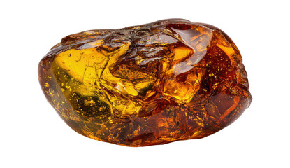 Close-up of a natural amber piece