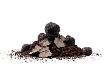 Dark, rich black truffle pile