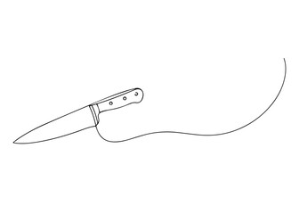 Obraz premium knife hand draw line icon vector Vector hand draw line icon on a transparent background