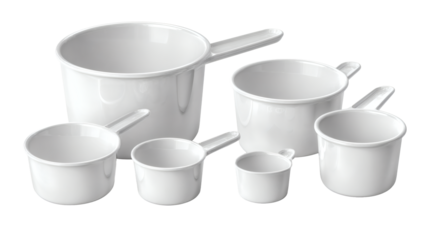 Set of measuring cups isolated on a white background