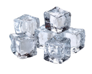 Obraz premium Several clear ice cubes, close-up