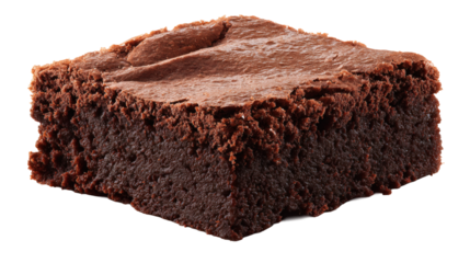 Chocolate brownie isolated on a white background