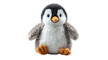 Fototapeta premium Penguin plush toy isolated on a white background