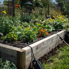 greenhouse with flowers
