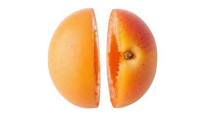 Apricot Halves Isolated on Black Background fruit halved