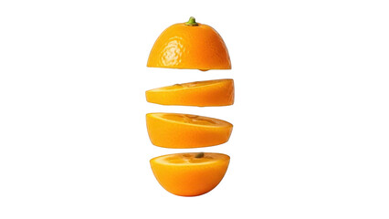Kumquat Slices Stacked Vertically on Black Background sliced fruit