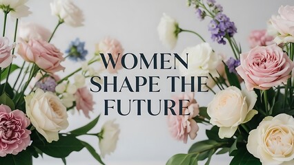 Empowering Women and Shaping the Future A graceful floral display honoring the spirit of International Women’s Day with elegance and strength