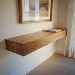 empty room with wooden table