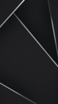 Dark Geometric Abstract Background With Silver Lines