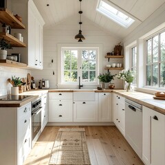 Kompakte K&uuml;che im modernen Landhausstil