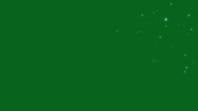 Luxury white glitter sparkles trail, glittering stars line effect, sparkling star shine animation, magic dust, pixie dust path, magic sparkles glitter line stars on green screen background. 4k