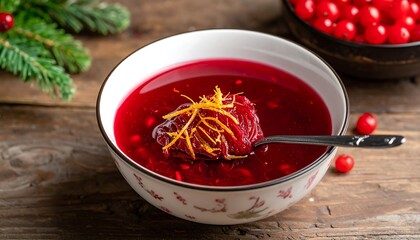 Festive Cranberry Sauce with Orange Zest - A Holiday Delight.
