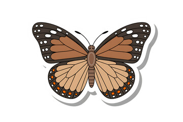 Obraz premium Monarch butterfly illustration with decorative design
