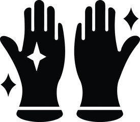 Obraz premium Enchanted Gloves silhouette vector art Illustration