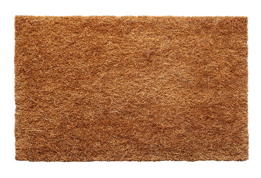 Rectangular doormat, light brown, textured surface (1)