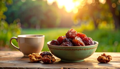 Dates and Coffee - A Healthy and Delicious Snack in Nature.